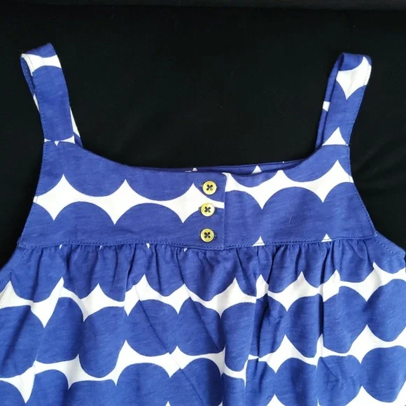 MINI BODEN💥Nwot💥Blue & White Circle Summer top/dress - Picture 2 of 4